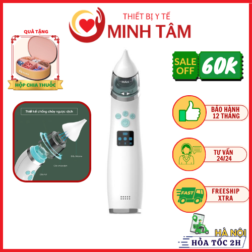 Máy hút mũi cho bé, trẻ sơ sinh, dùng làm sạch mũi và hút mũi. Sản phẩm được Bác sỹ khuyên dùng..