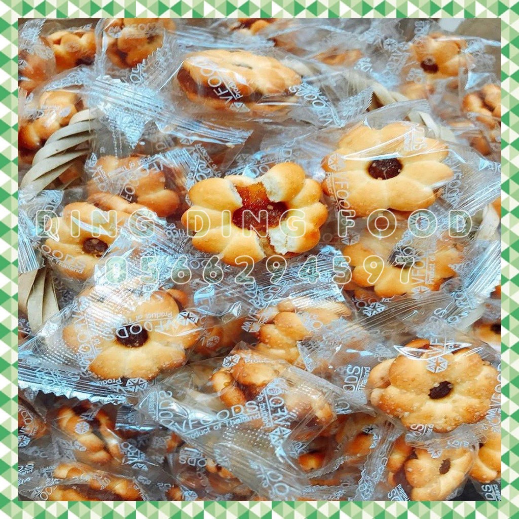 Date 2025 -  Bánh Hoa Mai Nhân Khóm Vfoods Thái Lan Hàng Chính Hãng, DING DING FOOD