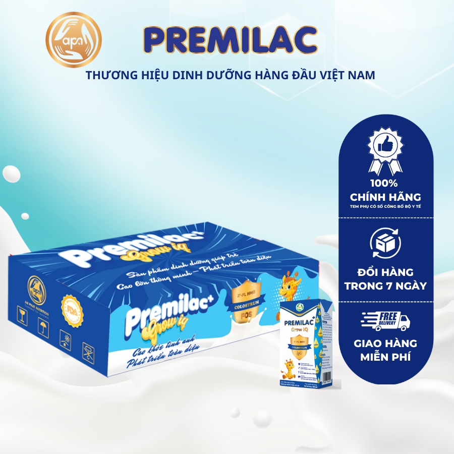Sữa non Pha sẵn Premilac Colostrum Grow IQ phát triển trí não chiều cao 110ml / 180ml (Thùng)