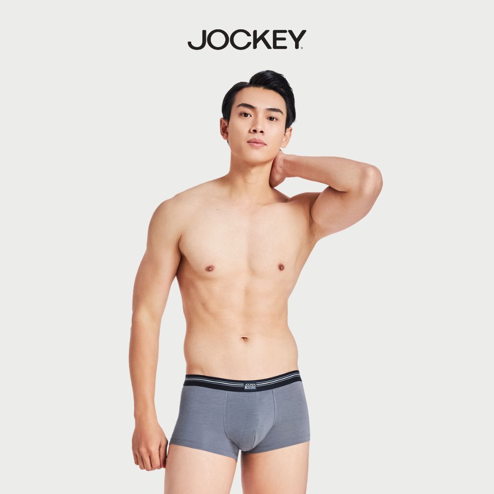 Quần Lót Nam Thun Bamboo Jockey Dáng Trunk  Co Giãn Thoải Mái Màu Xám nhạt - J1249_P1