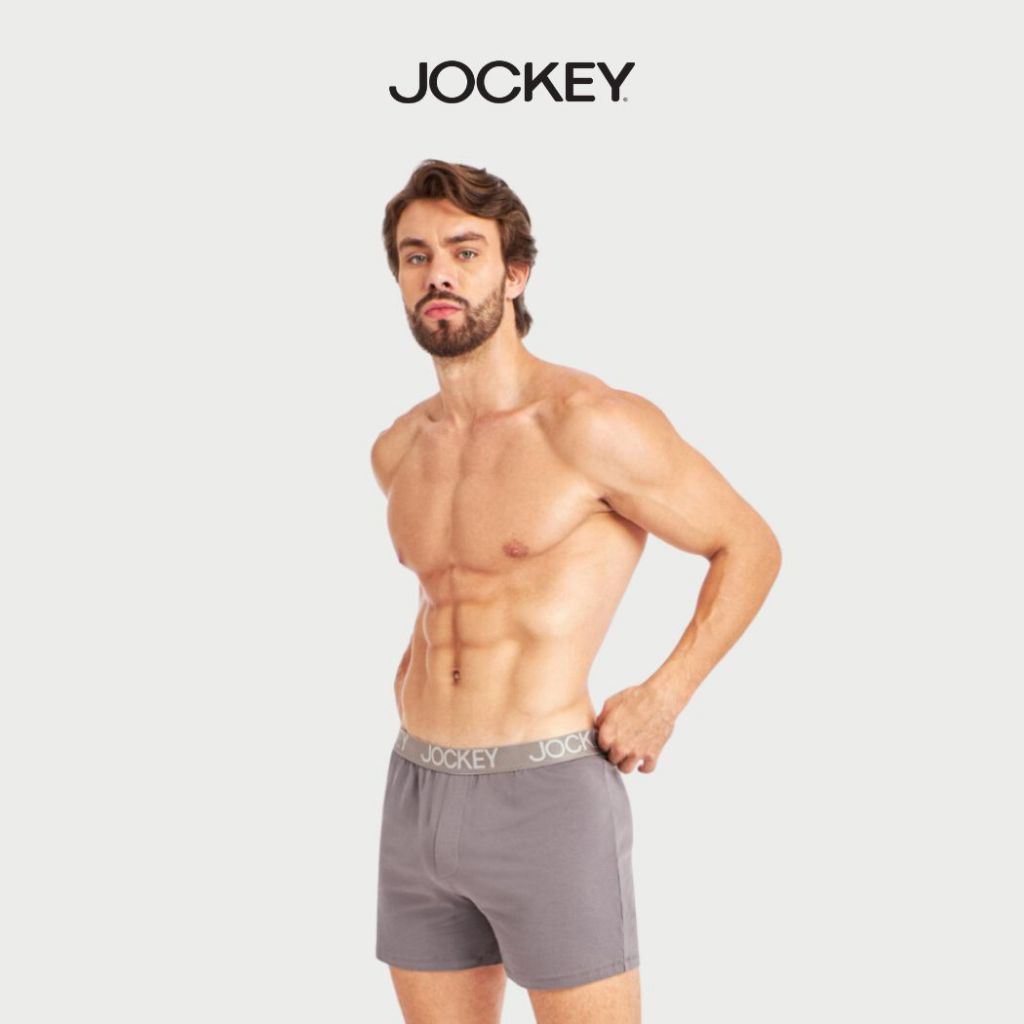 Quần Lót Nam Jockey Dáng Knit Boxer Cotton 4C, Thoáng Khí, Hút Ẩm Tốt - J1168