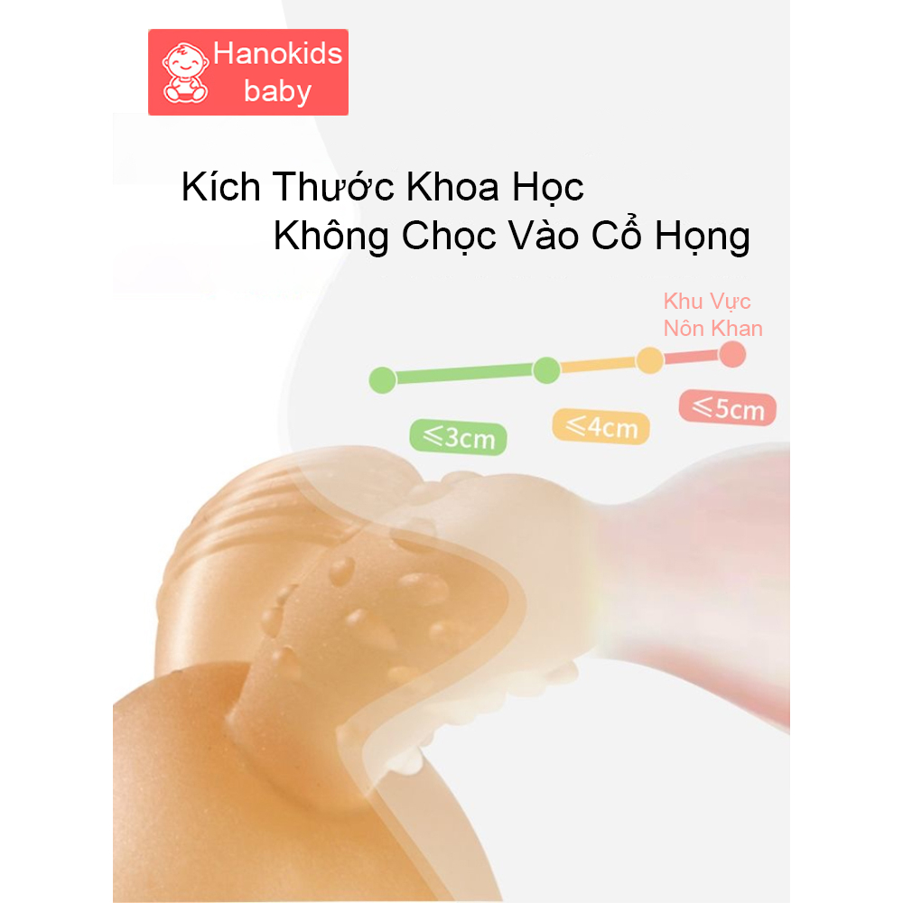 Nướu Gặm Cho Bé Sơ Sinh Silicon Cao Cấp Siêu Mềm Không Mùi Hình Thỏ Cầm Tay  – Hanokids Baby