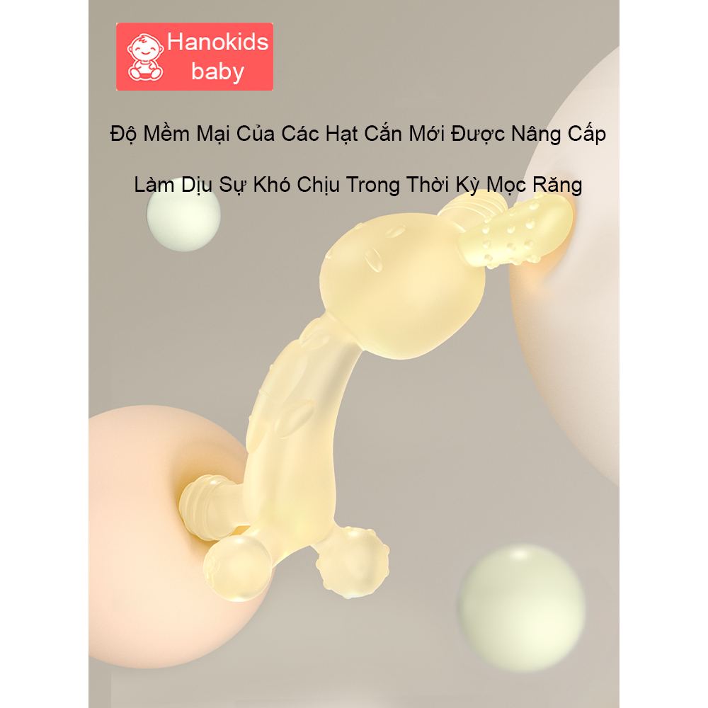 Nướu Gặm Cho Bé Sơ Sinh Silicon Cao Cấp Siêu Mềm Không Mùi Hình Thỏ Cầm Tay  – Hanokids Baby