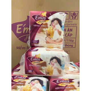 Khăn giấy vuông emos 100tờ khổ lớn 330*330 siêu d ai