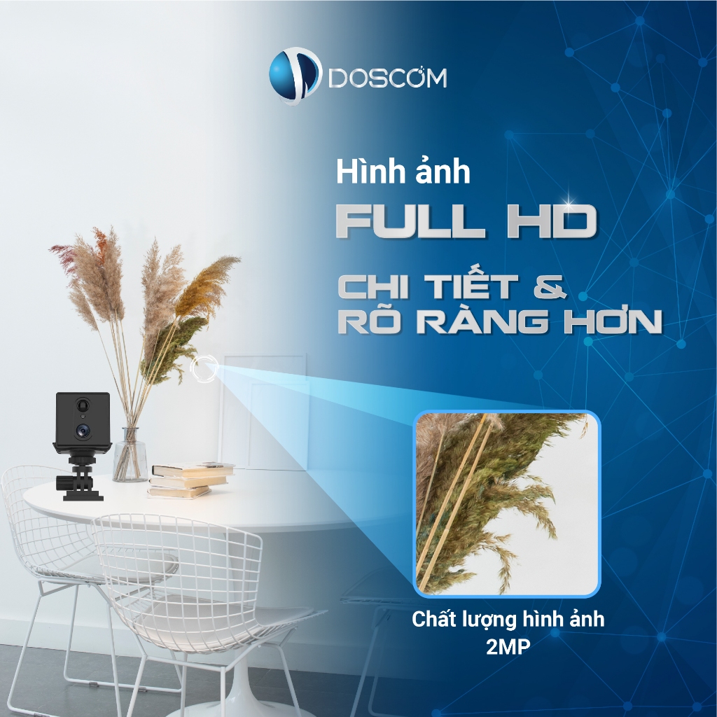 Camera 4G DOSCOM DA1 Pro - Dùng Mạng 4G, Pin Tối Đa 15 Ngày, Full HD 2mp