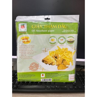 Xấp 20 tờ giấy thấm dầu dày dặn size 24 x 25cm dùng trong thực phẩm