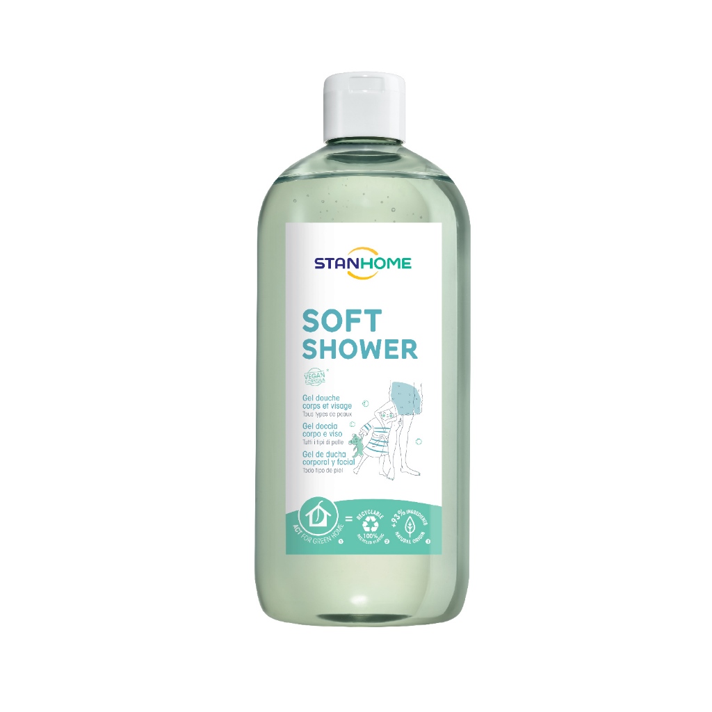 Sữa tắm và rửa mặt cho da nhạy cảm Stanhome Soft Shower 740ml