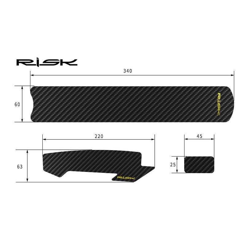 Bộ Decal Carbon Dán Bảo Vệ Xe Đạp RISK RA149