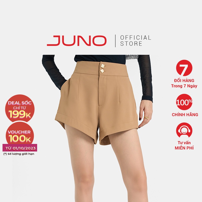 Quần Shorts Nữ Thời Trang JUNO Vạt Vát Bầu JNQSH020