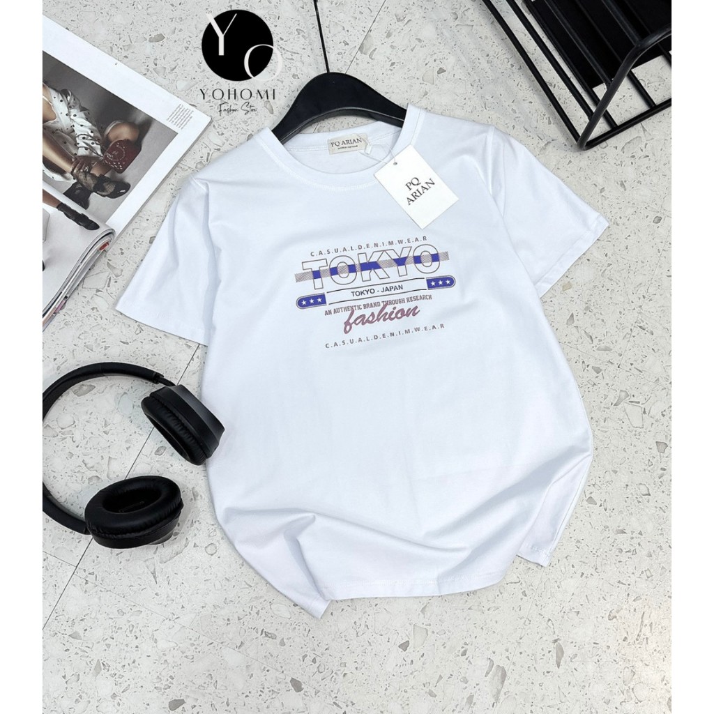 Áo thun thái nữ from vừa cổ tròn nhiều màu bao đẹp YOHOMI mã TOKYO