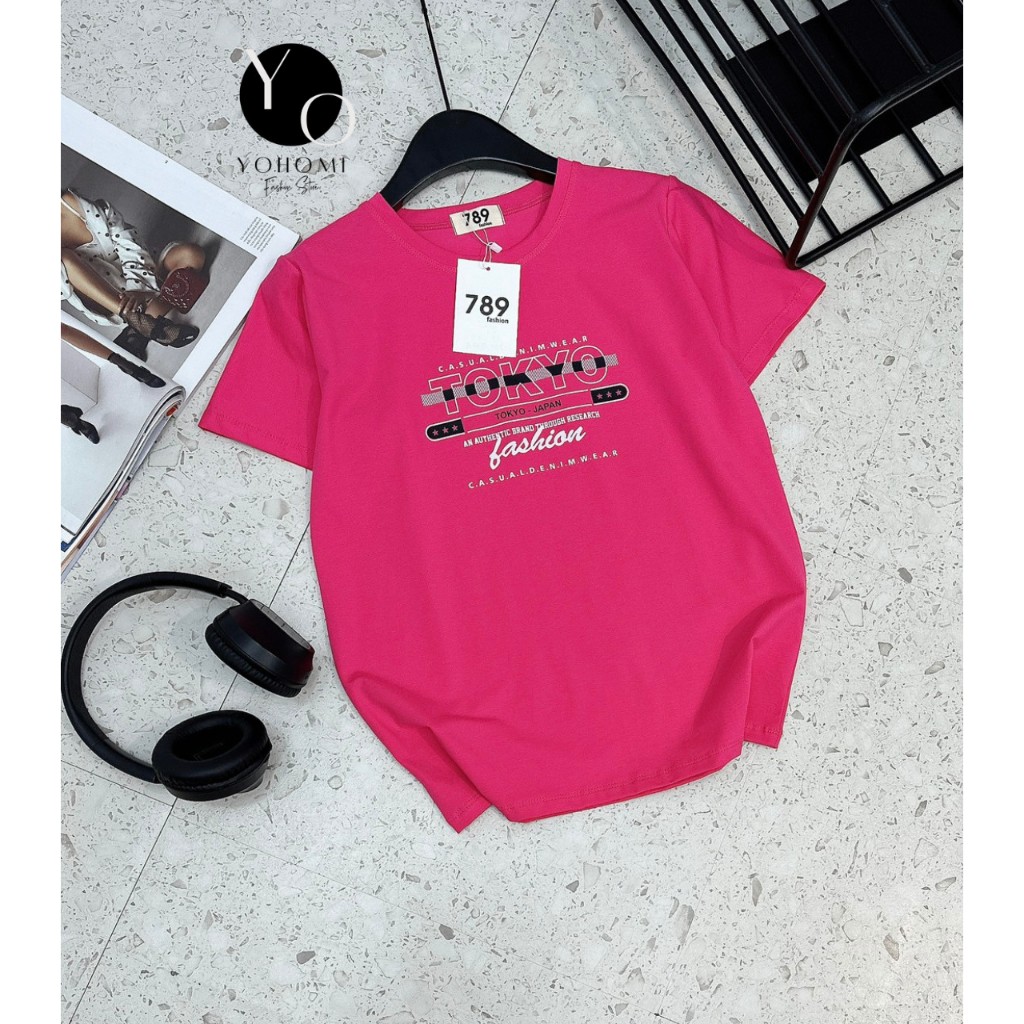 Áo thun thái nữ from vừa cổ tròn nhiều màu bao đẹp YOHOMI mã TOKYO