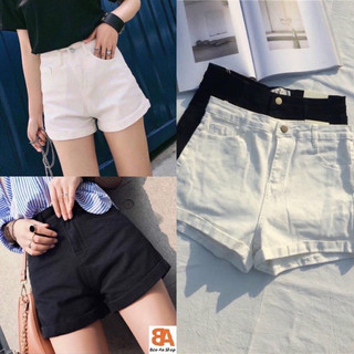 Quần shorts đùi nữ kiểu lật lai chất vải Kaki