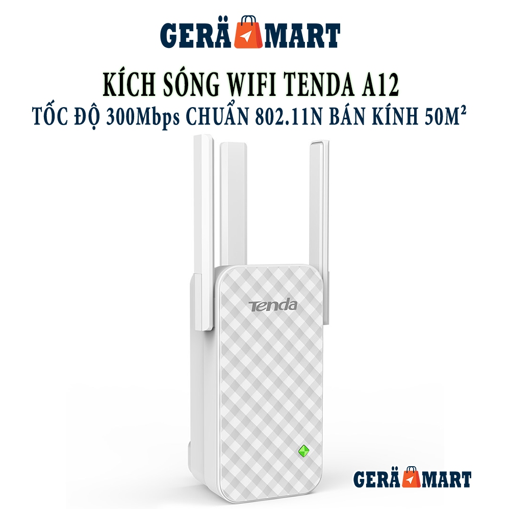 Kích Sóng Wifi Tenda A12 3 Râu Tốc độ 300Mbps chuẩn 802.11N hàng mới chính hãng