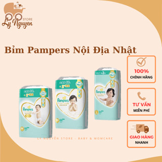 Bỉm PAMPERS Premium nội địa Nhật NB88/S82/M66-64/L50/XL46