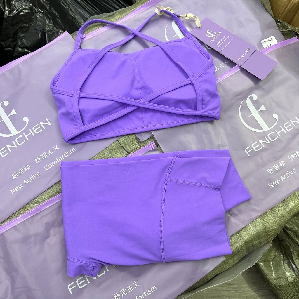 Set tập Yoga đan dây sexy chất liệu thun lạnh hàng Lulu cao cấp quảng châu _ Lulu Shop