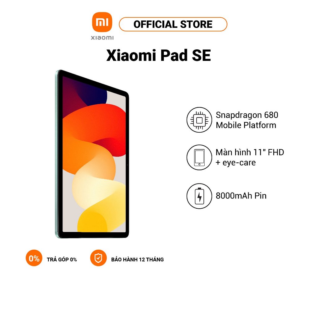 Máy tính bảng Redmi Pad SE | Snapdragon 680| 8000 mAh