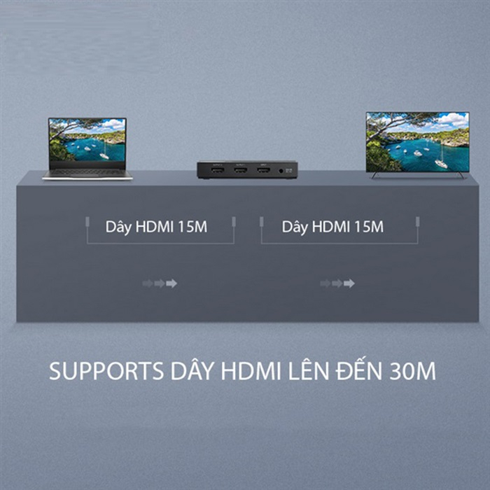 Bộ Chia Cổng HDMI 1 ra 2 hỗ trợ full HD 4K Ugreen, Hàng Chính Hãng, Bảo hành 12 tháng