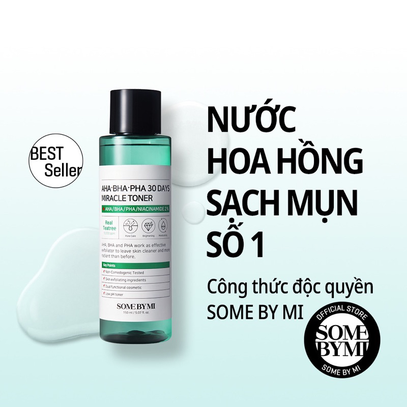 Bộ 4 Sản Phẩm Dưỡng Da Giảm Mụn Some By Mi AHA-BHA-PHA 30 Days Miracle