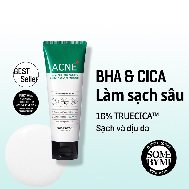 Bộ 4 Sản Phẩm Dưỡng Da Giảm Mụn Some By Mi AHA-BHA-PHA 30 Days Miracle