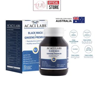 Viên uống hỗ trợ sinh lý nam Black Maca & Ginseng Prenium Acaci Labs 45 viên - Úc