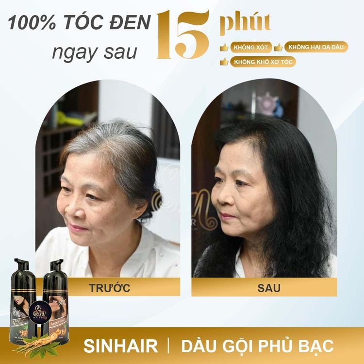 Dầu Gội Phủ Bạc SIN HAIR Nhật Bản 500ML - Thảo Dược Nhân Sâm Nhật Bản