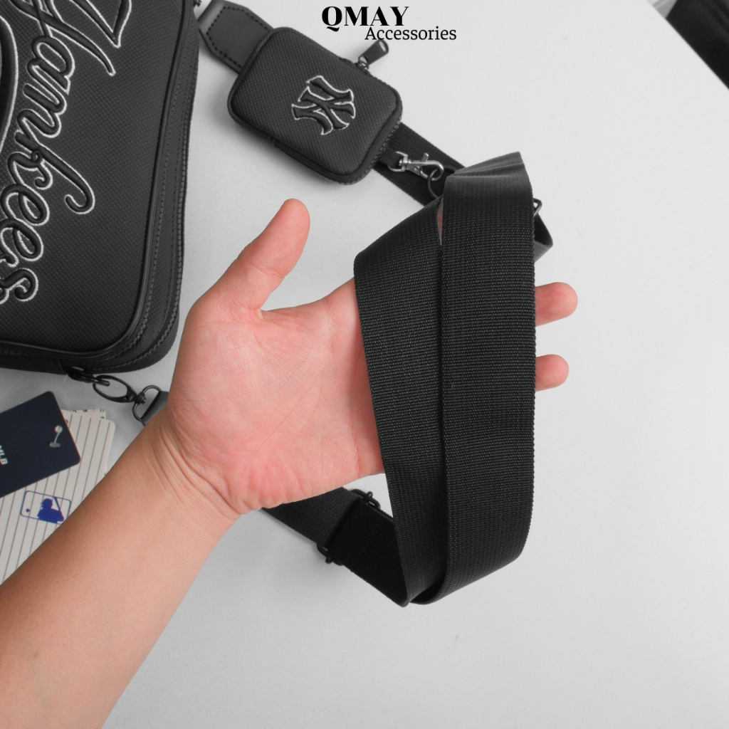 Túi Đeo Chéo NEWYORK MLB Logo Thêu Thời Trang Nam Nữ 2 Ngăn Tiện Lợi Full Tem Tag Size 24cm x 15cm x 6cm