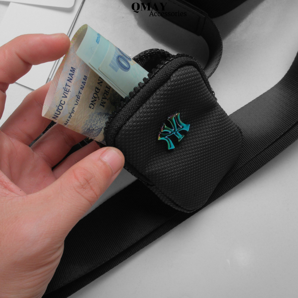 Túi Đeo Chéo MLB NY Thời Trang Nam Nữ Phiên Bản Logo TITAN Trend 2024 Chất Da Si Chống Nước Size 22cm x 14cm x 7cm