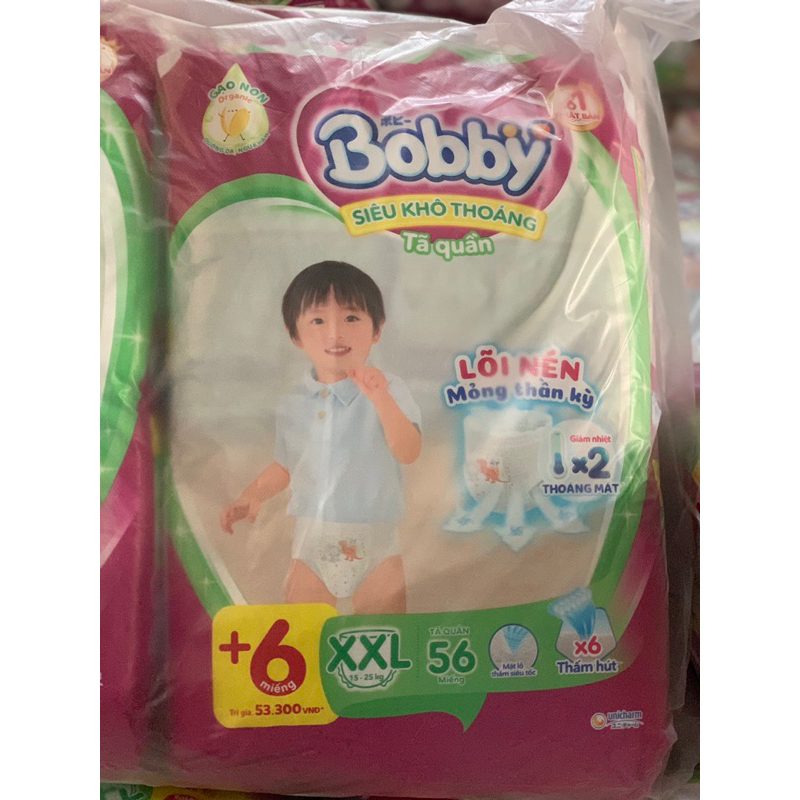 Tã quần bobby M74/L68/Xl62/XXL56 mẫu mới