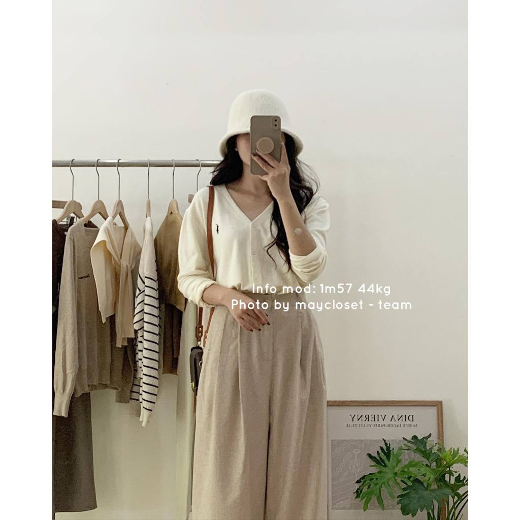 Cardigan thêu ngựa bảng 4 màu