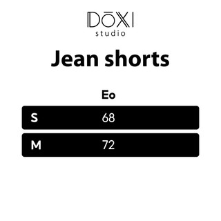 Quần Jean short cạp xéo dáng xòe