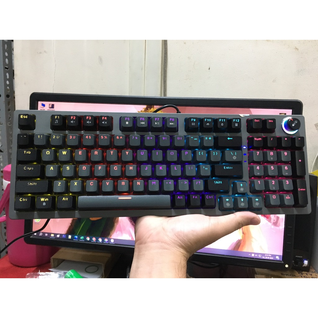 Bàn phím cơ Jedel KL 114 Red Switch LED Rainbow 11 chế độ - Hàng chính hãng