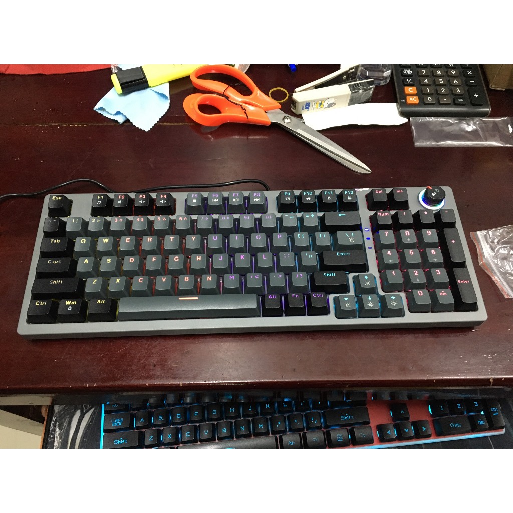 Bàn phím cơ Jedel KL 114 Red Switch LED Rainbow 11 chế độ - Hàng chính hãng