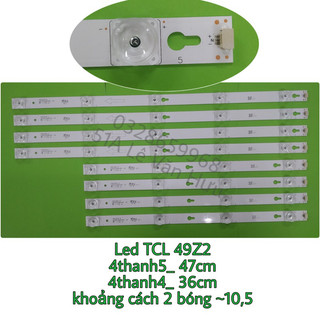 Bộ led tv tcl 49z2 = 49s62 - bộ gồm 8 thanh