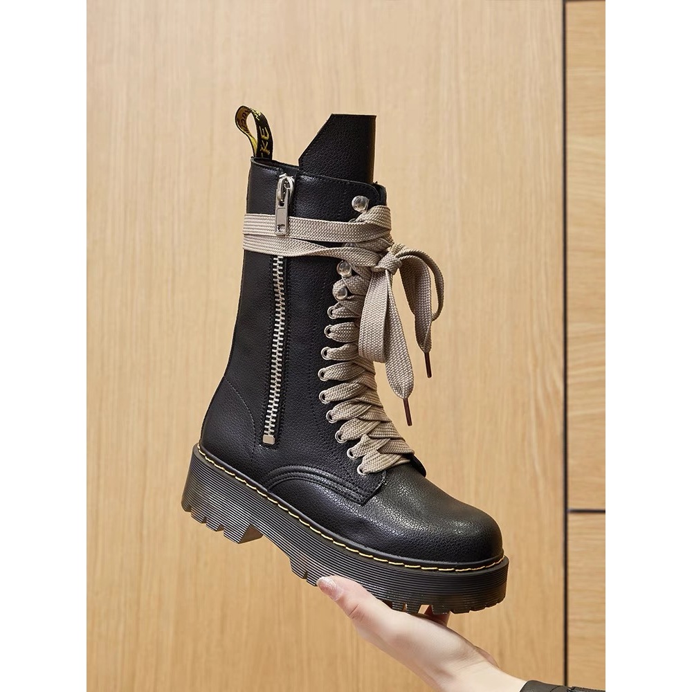 Dr Boots 1918 - Giày da nữ da bò thật phong cách vintage Li retro