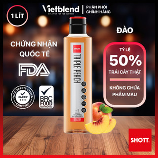 Syrup shott vị đào chai 1 lít