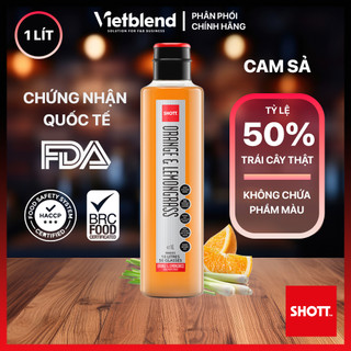 Syrup shott vị cam sả chai 1 lít - nguyên liệu pha chế đồ uống - hàng chính hãng