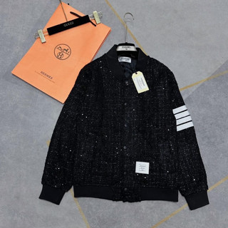 Áo Khoác Thome Browne Chất Dạ Kim Tuyến Nhũ Cực Đẹp , Áo Bomber Thome Phối Sọc Thêu Tay Cao Cấp Cực Hottrend 2023