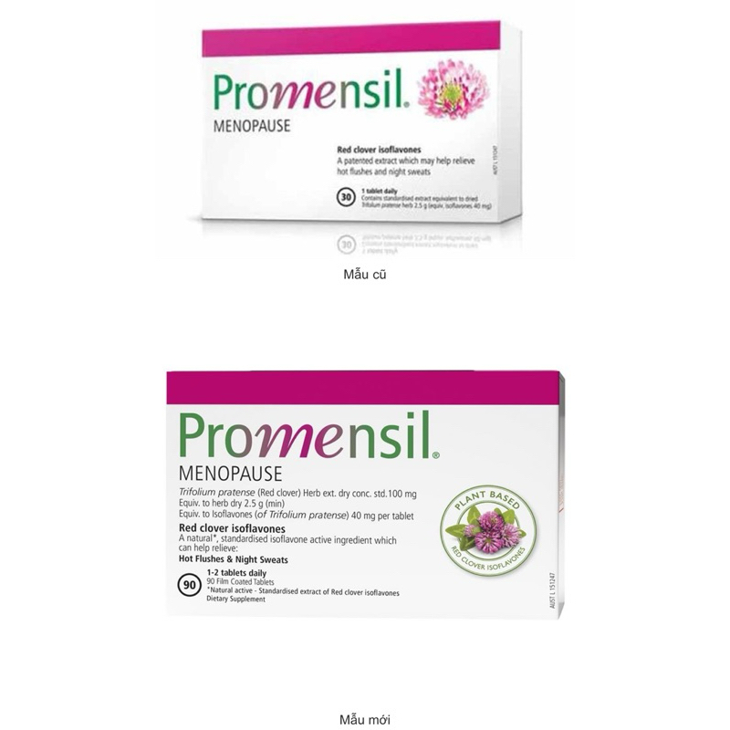 Viên uống Promensil 30 viên cho phụ nữ thời kỳ tiền mãn kinh - giảm các triệu chứng mãn kinh, hỗ trợ sức khoẻ phụ nữ