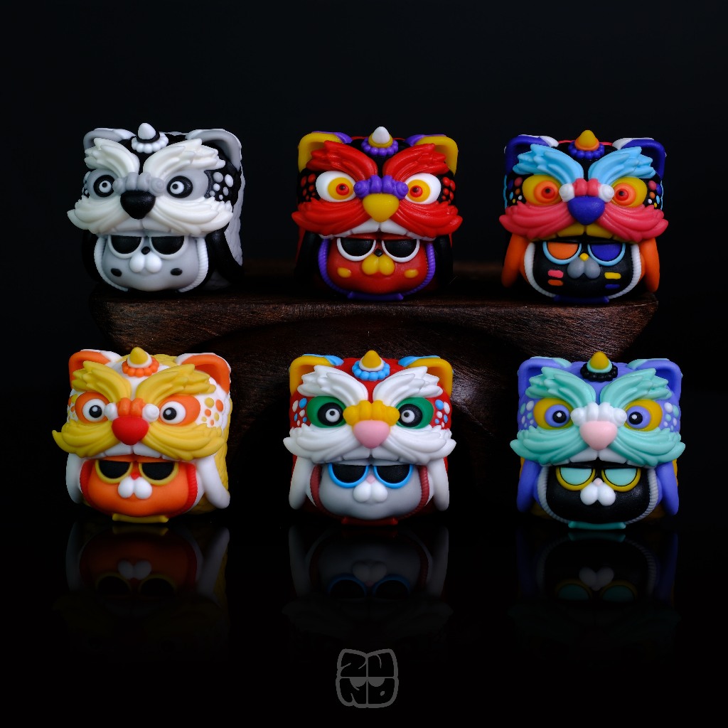 Artisan keycap - Zuno Cat Lion Dance - Nút bàn phím cơ