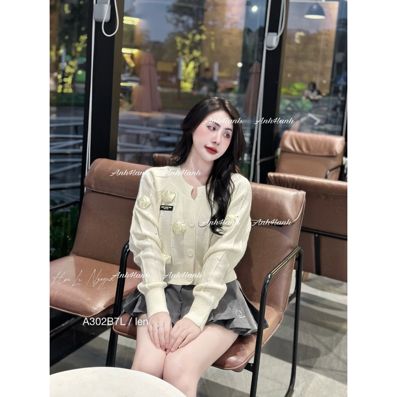 💋Áo khoác len hoa cao cấp