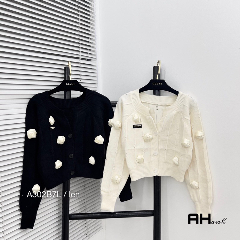 💋Áo khoác len hoa cao cấp