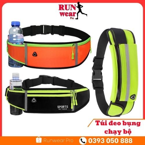 Túi Đeo Bụng Chạy Bộ RUNWEAR Túi Đeo Hông Nam Nữ Đai Chạy Bộ Có Túi Đựng Điện Thoại Chạy Bộ Chống Nước Nhiều Ngăn Mini