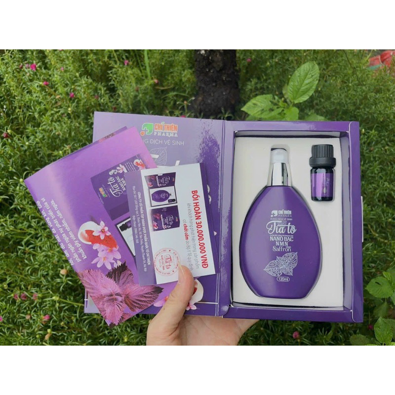 Dung dịch vệ sinh tía tô nano NMN Safffron kèm nước hoa cô bé