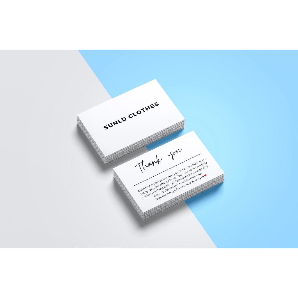 COMBO 500 Namecard in theo yêu cầu, Thẻ tích điểm Thẻ giấy Voucher Card, Thank you Phiếu Liệu trình In Nailbox