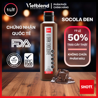 Syrup shott vị dark chocolate chai 1 lít - nguyên liệu pha chế đồ uống - hàng chính hãng