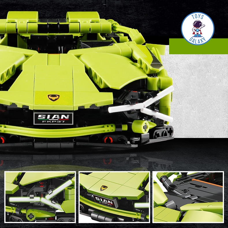 Đồ Chơi Lắp Ráp Mô Hình Điều Khiển Từ Xa RC Siêu Xe Lamborghini Sian / Aventador / Bugatti / Ferrari / Porsche JKC7101
