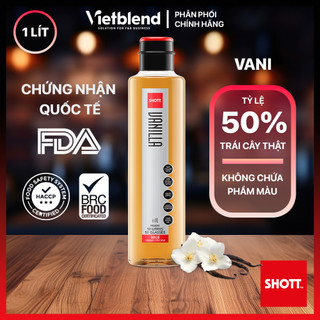 Syrup shott vị vani chai 1 lít - nguyên liệu pha chế đồ uống - hàng chính hãng