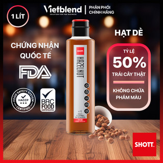 Syrup shott vị hạt dẻ chai 1 lít - nguyên liệu pha chế đồ uống - hàng chính hãng