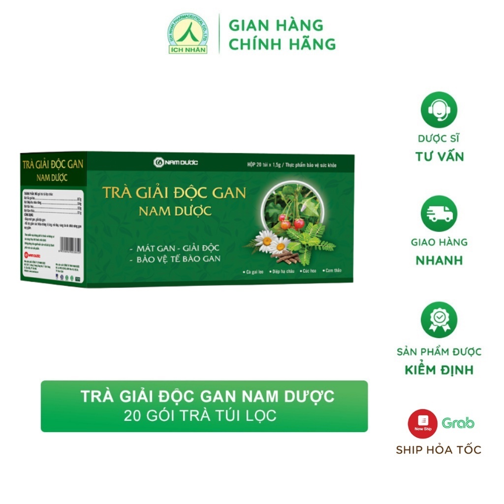 Combo sản phẩm Trà giải độc gan Nam Dược, Viên muối Ích Nhân, Bù điện giải giúp tăng sức đề kháng, bảo vệ cơ thể bạn