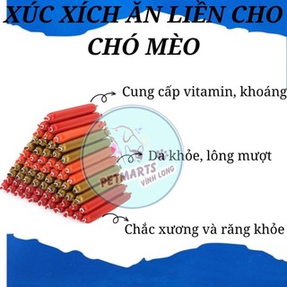 XÚC XÍCH DINH DƯỠNG ĐẠM CAO ĂN LIỀN CHO CHÓ MÈO